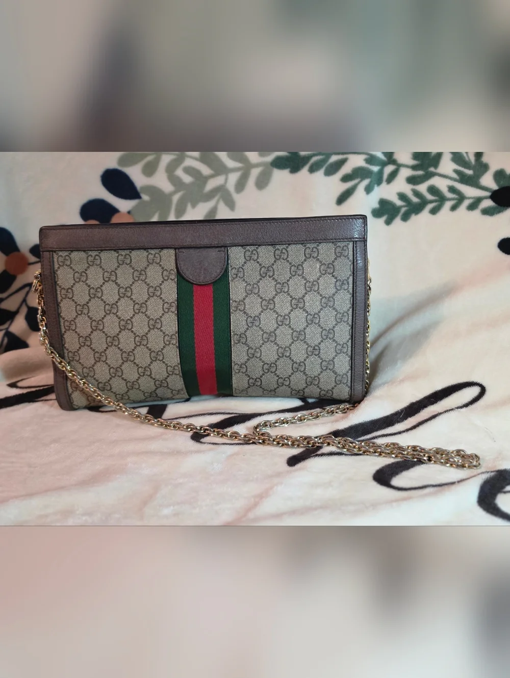 💯 Authentic Gucci Brown GG Supreme Canvas Ophidia Shoulder Bag Medium(Free COA) - Picture 2 of 16